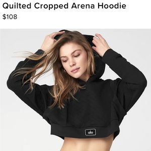ALO quilted cropped hoodie